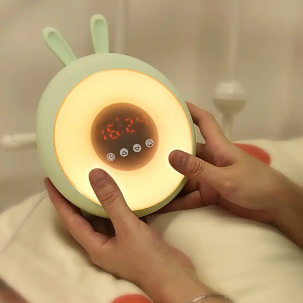 snooze gift cute bedside touch button alarm clock