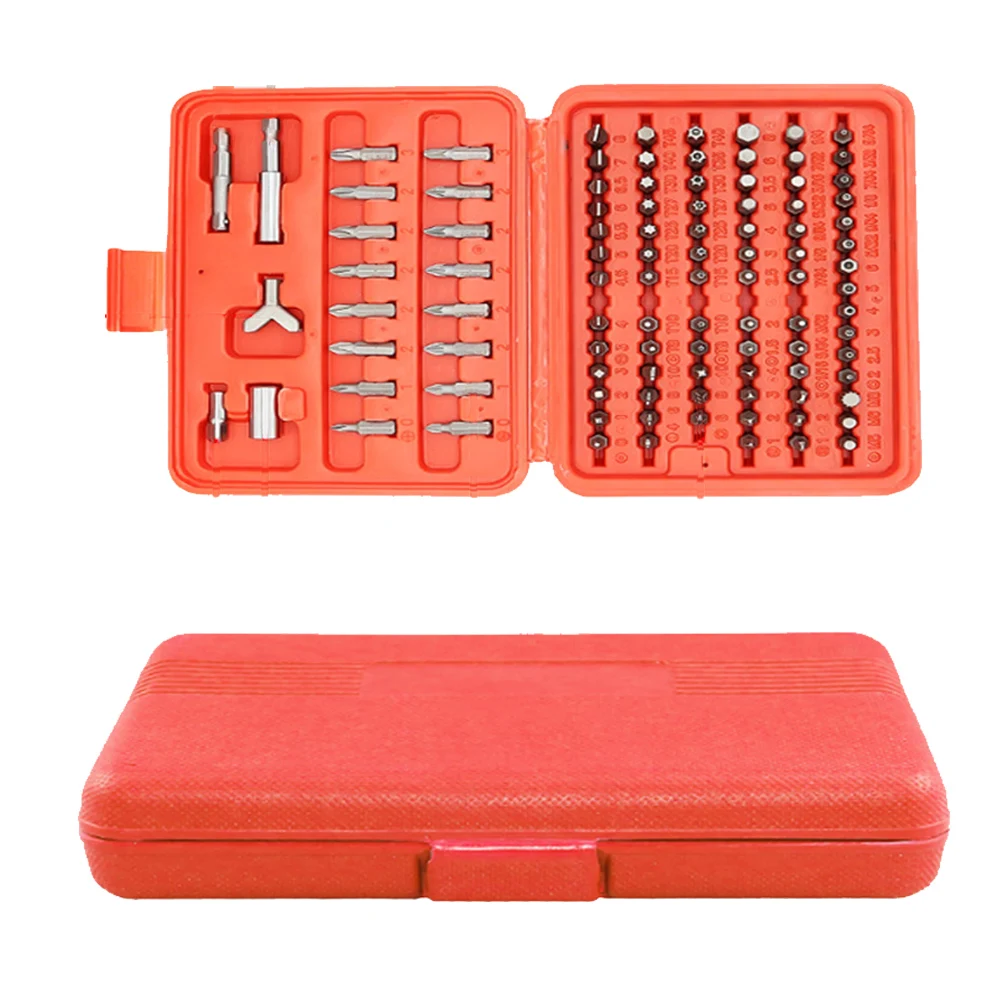 Screwdrive Set 100Pcs Set Tools Box Magnetic Bit Set Screwdriver Holder Torxs Hex Star Spanner Screws Security Tamper Bit Tool
Screwdrive Set 100Pcs Set Tools Box Magnetic Bit Set Screwdriver Holder Torxs Hex Star Spanner Screws Security Tamper Bit Tool