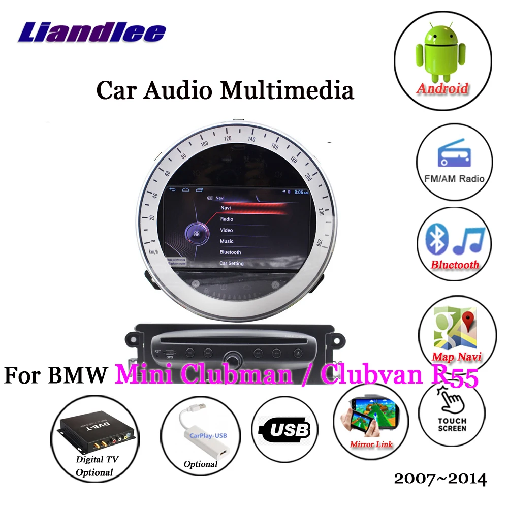 For BMW Mini Clubman/Clubvan R55 2007-2014 Android Player Carplay Radio Stereo GPS Navigation Multimedia HD Screen Display TV
For BMW Mini Clubman/Clubvan R55 2007-2014 Android Player Carplay Radio Stereo GPS Navigation Multimedia HD Screen Display TV