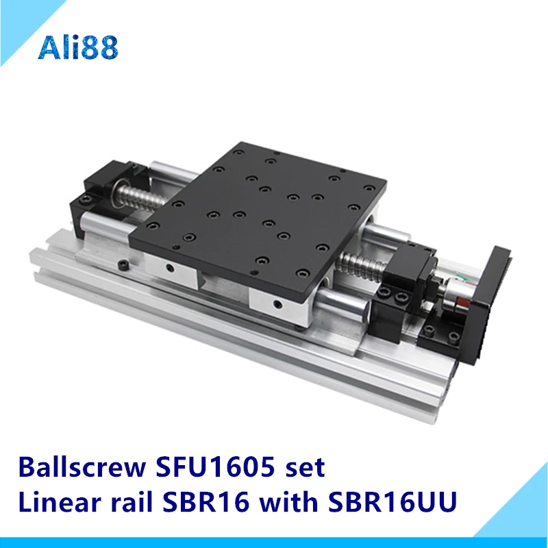 SBR16 & SFU1605 линейный шариковый винт RM1605 набор + линейная направляющая с SBR16UU /cnc