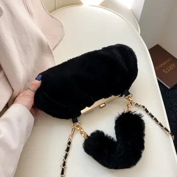 Winter Plush Bags Female Fashion Purses and Handbags Luxury Designer Cute Side Bag Chain Shoulder Crossbody Bags for Women 2020
Winter Plush Bags Female Fashion Purses and Handbags Luxury Designer Cute Side Bag Chain Shoulder Crossbody Bags for Women 2020