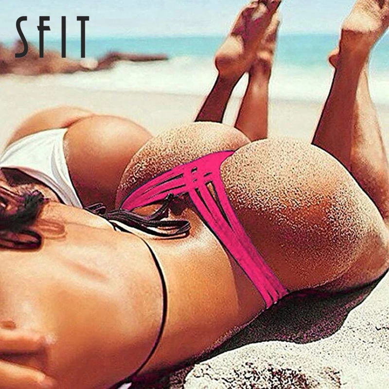 Sfit Sexy G-string Brazilian Solid Color Women's Swimwear Bikini Bottom Cross Strap Beach Swim Shorts Swimsuit Bottom For Ladies
Sfit Sexy G-string Brazilian Solid Color Women's Swimwear Bikini Bottom Cross Strap Beach Swim Shorts Swimsuit Bottom For Ladies