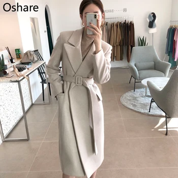 Clothes Woman Coats Winter Wool Long Coat With belt Office Lady Fashion lace Up Coats Outerwear Dropshipping 
Clothes Woman Coats Winter Wool Long Coat With belt Office Lady Fashion lace Up Coats Outerwear Dropshipping