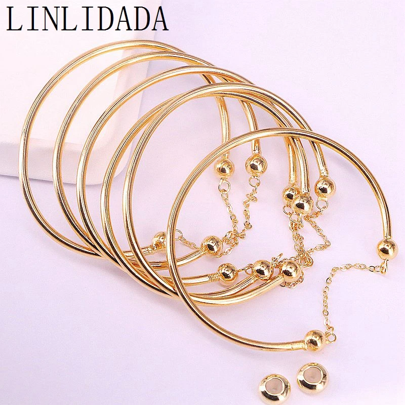 8Pcs For Men Women Ball Cuff Open Bangle Metal Gold Color Bracelet Women 
8Pcs For Men Women Ball Cuff Open Bangle Metal Gold Color Bracelet Women