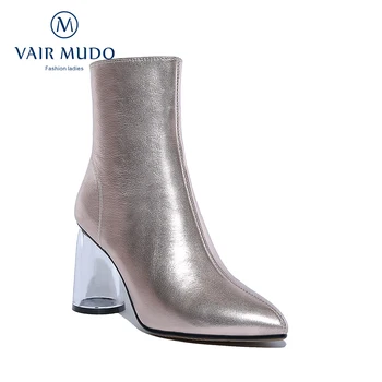 VAIR MUDO Autum Winter Ladies Boots Shoes Women Pink Sliver Color Thick Heel Ankle Boots Fashion 2019 Women Shoes DX121
VAIR MUDO Autum Winter Ladies Boots Shoes Women Pink Sliver Color Thick Heel Ankle Boots Fashion 2019 Women Shoes DX121