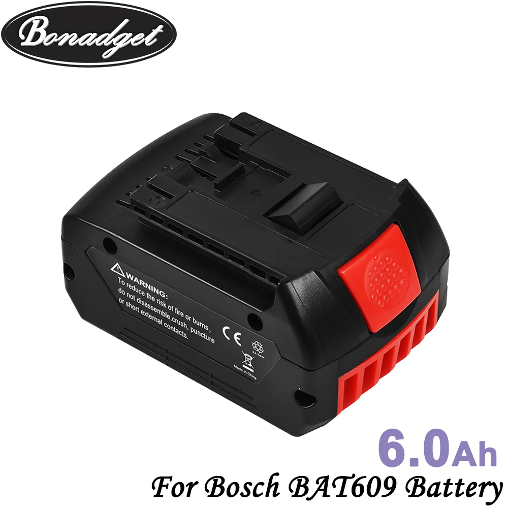 

Bonadget 18V 6000mah Rechargeable Li-ion Battery For Bosch BAT618 18V Battery Backup Portable Replacement BAT609 Tools Battery