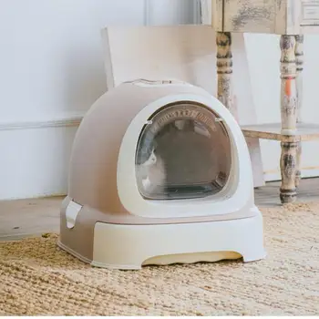 Cat Litter Basin Fully Enclosed Cat Toilet Automatic Extra Large Anti-splash Deodorant Cat Sand Pot Cat Supplies Pot 
Cat Litter Basin Fully Enclosed Cat Toilet Automatic Extra Large Anti-splash Deodorant Cat Sand Pot Cat Supplies Pot