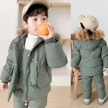 2020 New Winter 2 3 4 6 8 Years Fur Hooded Jacket+Overalls Suit 2Pcs Duck Down Children Clothing Set for Baby Kids Girls Boys
2020 New Winter 2 3 4 6 8 Years Fur Hooded Jacket+Overalls Suit 2Pcs Duck Down Children Clothing Set for Baby Kids Girls Boys