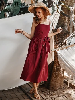 Future Time Solid Color Suspender Dress 2020 Spring And Summer New Temperament Commuter Skirt Three Colors SP518
Future Time Solid Color Suspender Dress 2020 Spring And Summer New Temperament Commuter Skirt Three Colors SP518