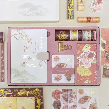 1set Chinese Style Stationery With Paper Stickers Portable DIY Horizontal Line Write Diary Journal Notebook Magnetic Buckle
1set Chinese Style Stationery With Paper Stickers Portable DIY Horizontal Line Write Diary Journal Notebook Magnetic Buckle