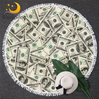 BlessLiving 3D Modern Round Beach Towel Dollar Motif Printed Bath Towel Vivid Summer Blanket Money Pattern Picnic Mat Dropship
BlessLiving 3D Modern Round Beach Towel Dollar Motif Printed Bath Towel Vivid Summer Blanket Money Pattern Picnic Mat Dropship