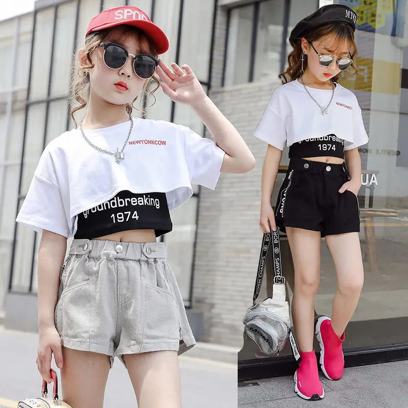 Summer kids Girls Clothes 3pcs Sets Sweatshirt Short T-shirt Skinny Vest Shorts Letters Printed 3-13 Girls Suits ensemble fille
Summer kids Girls Clothes 3pcs Sets Sweatshirt Short T-shirt Skinny Vest Shorts Letters Printed 3-13 Girls Suits ensemble fille