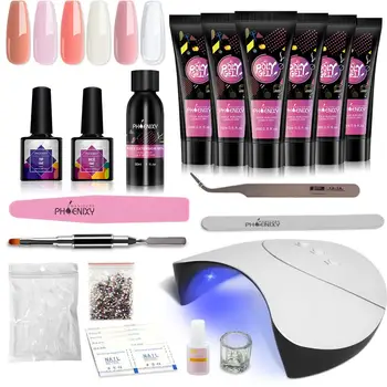 Poly Gel Nail Kit With 36W UV LED Lamp For Nail Semi Permanent Varnish Soak Off Builder Gel Nail Art Tools Manicure Extensions
Poly Gel Nail Kit With 36W UV LED Lamp For Nail Semi Permanent Varnish Soak Off Builder Gel Nail Art Tools Manicure Extensions
