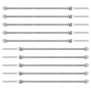 Swage Threaded Stud Tension End Fitting Terminal for 1/8 Inch Cable Railing, T316 Stainless Steel Marine Grade (10 Inch Long, fo
Swage Threaded Stud Tension End Fitting Terminal for 1/8 Inch Cable Railing, T316 Stainless Steel Marine Grade (10 Inch Long, fo
