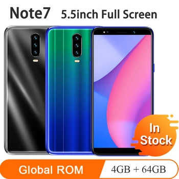 New Note7 Mobile phones android 4G RAM 64G ROM 5.5" 18:9 HD screenMTK6580 quad core celulares 13MP camera Face ID Smartphones
New Note7 Mobile phones android 4G RAM 64G ROM 5.5" 18:9 HD screenMTK6580 quad core celulares 13MP camera Face ID Smartphones