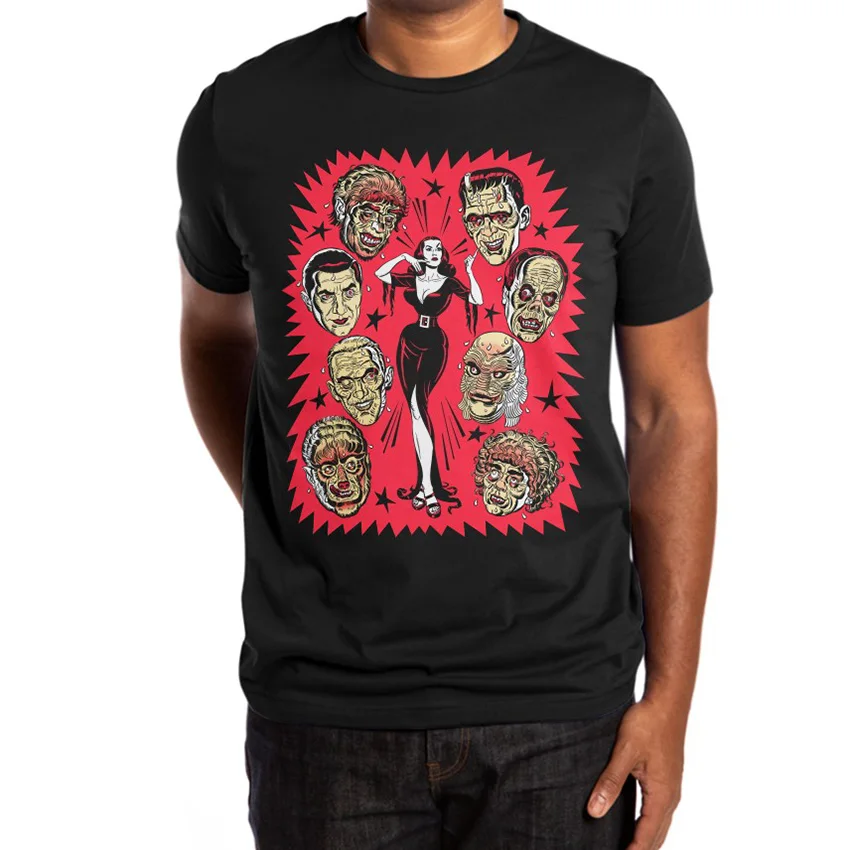 

Mystery Date T Shirt pop culture halloween werewolf frankenstein creature from the black lagoon Horror Elvira Bucketfeet