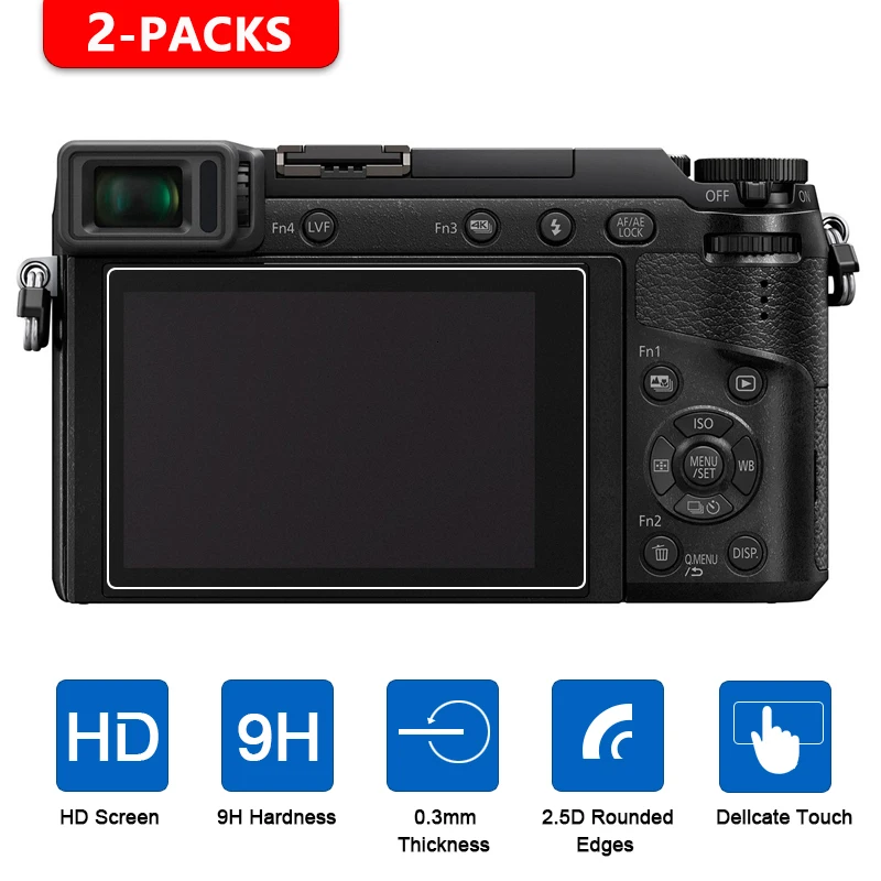 Защитное стекло закаленное для Panasonic GH5 GH5s GH4 GH3 GX9 GX8 GX7 Mark III G9 G8 GX85 GX80 G85 G80 GF9 GF8 GX800 2