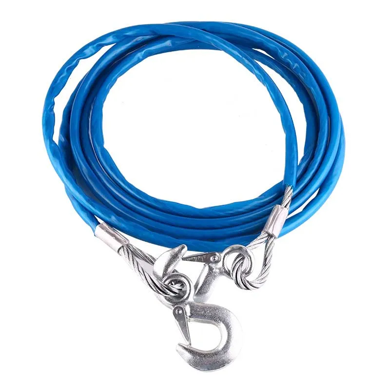 Heavy Duty Tow Ropes 4M 5 Tons Wire Cable High Strength Safety Hook Steel Wire Trailer Car Emergency Towing Rope
Heavy Duty Tow Ropes 4M 5 Tons Wire Cable High Strength Safety Hook Steel Wire Trailer Car Emergency Towing Rope