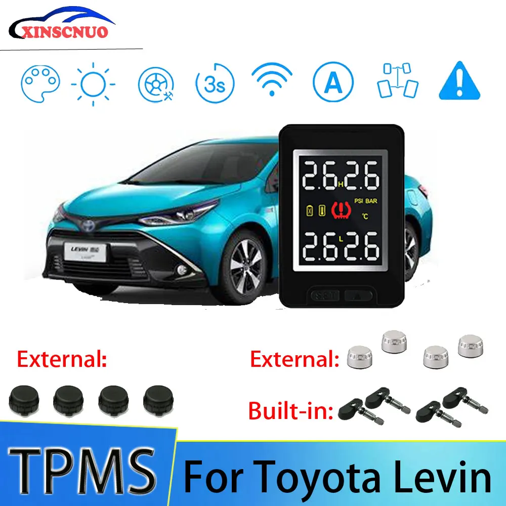 XINSCNUO Car electronics Wireless For Toyota Levin TPMS Tire Pressure Monitoring System Sensor LCD Display
XINSCNUO Car electronics Wireless For Toyota Levin TPMS Tire Pressure Monitoring System Sensor LCD Display