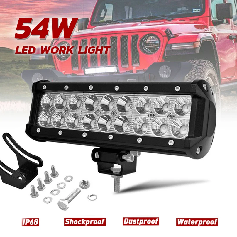 10inch 54W Combo Beams LED Light Bar for Cars Led Work Light Bar for Trucks Car Tractors Offroad SUV 4WD 4x4 Boat ATV
10inch 54W Combo Beams LED Light Bar for Cars Led Work Light Bar for Trucks Car Tractors Offroad SUV 4WD 4x4 Boat ATV