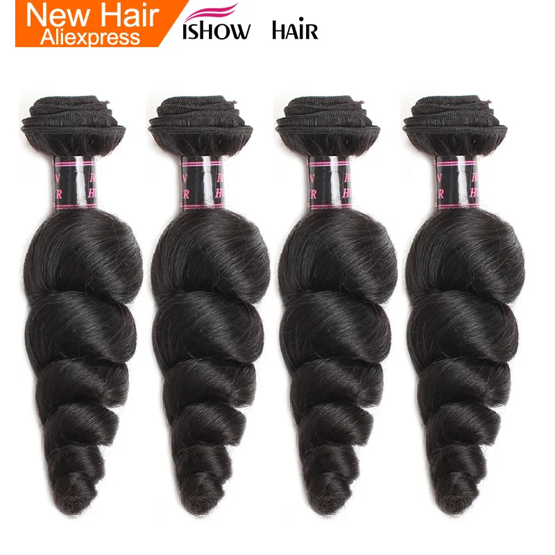 Ishow Hair 4 Bundles Loose Wave Brazilian Hair Weave Bundles Natural Color Non Remy Hair Extensions 100% Human Hair Bundles Weft
Ishow Hair 4 Bundles Loose Wave Brazilian Hair Weave Bundles Natural Color Non Remy Hair Extensions 100% Human Hair Bundles Weft