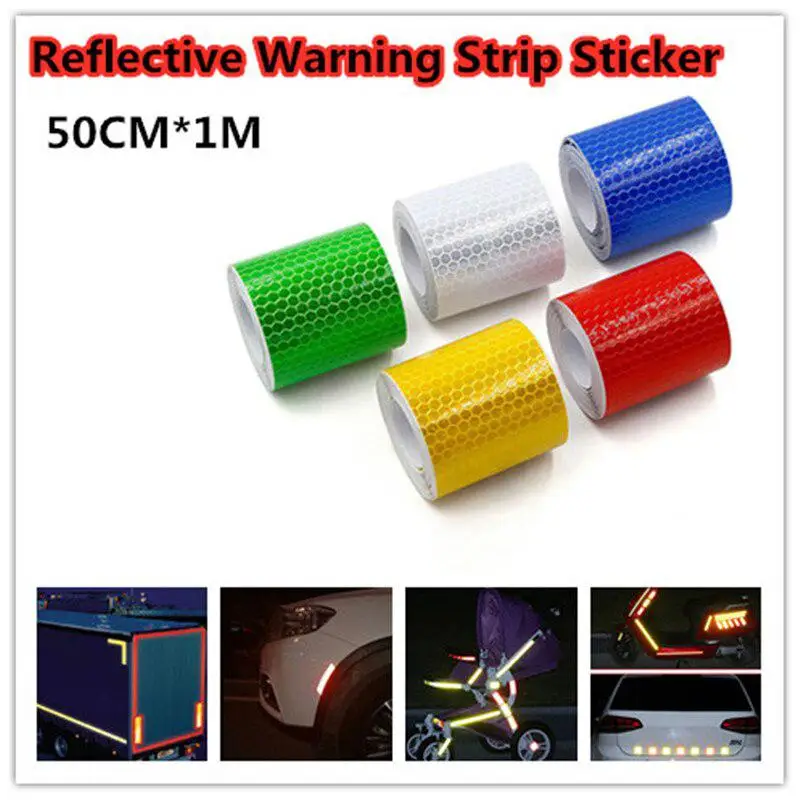 Universal 5CMx1M Car Warning Safety Reflective Strips Sticker Car Reflective Tape Stickers for Motorcycle Car Truck Bike
Universal 5CMx1M Car Warning Safety Reflective Strips Sticker Car Reflective Tape Stickers for Motorcycle Car Truck Bike