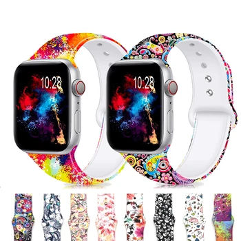 Floral Soft Silicone Sports Replacement Band for Apple Watch 44MM 42MM 40MM 38MM Bracelet Strap for iWatch Series 1/2/3/4/5
Floral Soft Silicone Sports Replacement Band for Apple Watch 44MM 42MM 40MM 38MM Bracelet Strap for iWatch Series 1/2/3/4/5