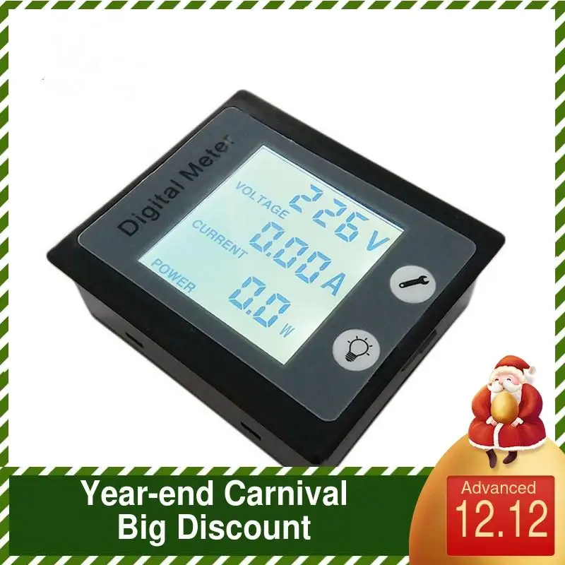 Peacefair AC Single Phase LCD Digital Voltmeter 220V 10A Volt Ampere Energy Electricity Power Consumption Tester PZEM-001
Peacefair AC Single Phase LCD Digital Voltmeter 220V 10A Volt Ampere Energy Electricity Power Consumption Tester PZEM-001