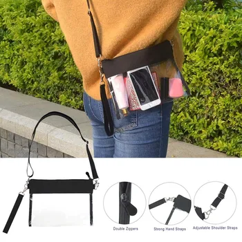 Transparent Cosmetic Bags zipper Gym Zippered Tote Bag Clear Toiletry Bag Adjustable Shoulder Strap torebka damska sk rzana
Transparent Cosmetic Bags zipper Gym Zippered Tote Bag Clear Toiletry Bag Adjustable Shoulder Strap torebka damska sk rzana