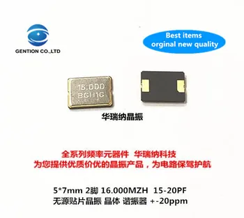 10pcs 100% orginal new 5X7 2-pin SMD-2 resonator passive SMD crystal oscillator 5070 7050 16M 16MHZ small size
10pcs 100% orginal new 5X7 2-pin SMD-2 resonator passive SMD crystal oscillator 5070 7050 16M 16MHZ small size
