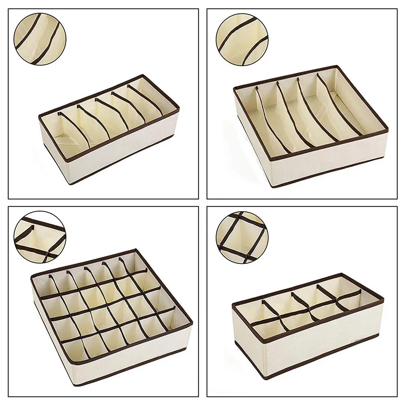 4 Pcs Set Bra Underpants Divider Organizer Storage Box Beige Drawer Closet Sort Out Boxes For Underwear Scarfs Socks Hot Sold
4 Pcs Set Bra Underpants Divider Organizer Storage Box Beige Drawer Closet Sort Out Boxes For Underwear Scarfs Socks Hot Sold