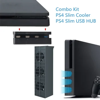 Turbo Cooler & USB Hub Combo Kit for PS4 Slim - Auto Temperature Controlled Cooling Fan and USB2.0/3.0 Expansion Adapter Charger
Turbo Cooler & USB Hub Combo Kit for PS4 Slim - Auto Temperature Controlled Cooling Fan and USB2.0/3.0 Expansion Adapter Charger