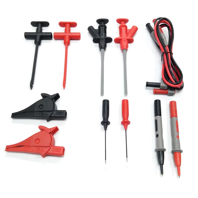 QHTITEC Digital Multimeter Test Leads Alligator Clip Test Pen Probe Hook Test Rod Test Hook Clamp Probe Pen Test Wire Kit
QHTITEC Digital Multimeter Test Leads Alligator Clip Test Pen Probe Hook Test Rod Test Hook Clamp Probe Pen Test Wire Kit