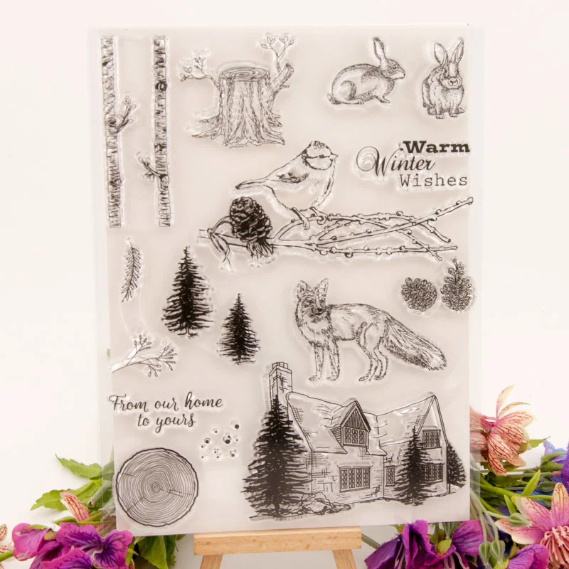 Christmas Tree stamps Rabbit Bird Fox clear stamps House transparent rubber stamp for DIY scrapbooking paper card making
Christmas Tree stamps Rabbit Bird Fox clear stamps House transparent rubber stamp for DIY scrapbooking paper card making