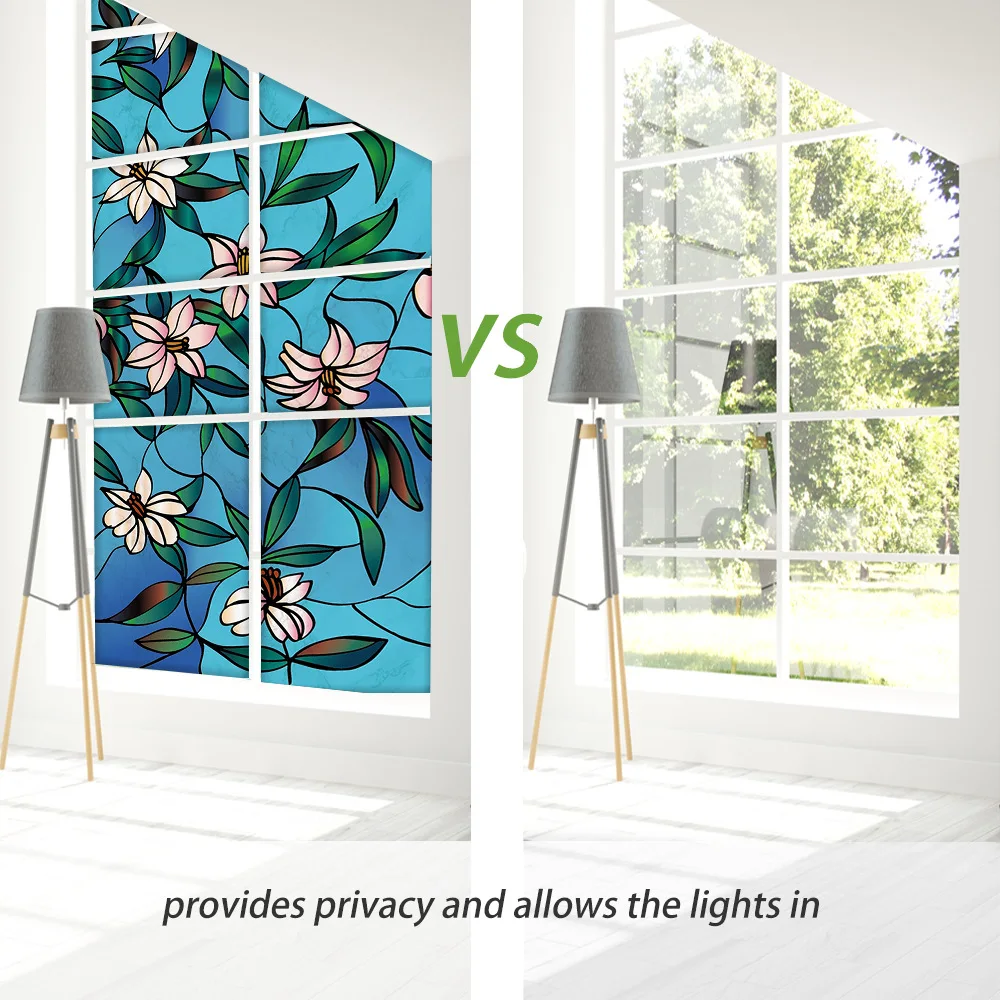 Nuelife Flower Pattern Glue-free Static Glass Stickers Glue-Free Opaque Glass Stickers Kitchen Windows Waterproof Privacy Film
Nuelife Flower Pattern Glue-free Static Glass Stickers Glue-Free Opaque Glass Stickers Kitchen Windows Waterproof Privacy Film