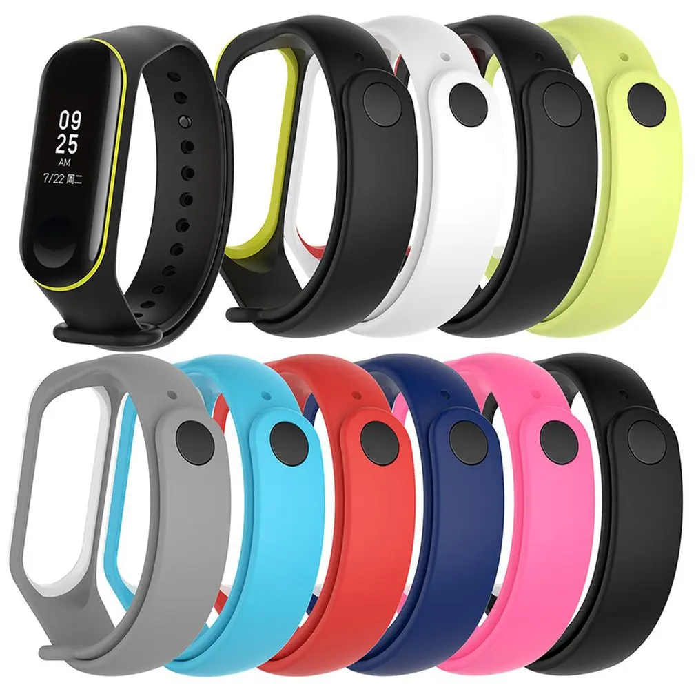 Цветные Ремешки для наручных часов mi band 2 аксессуары pulseira сменный силиконовый