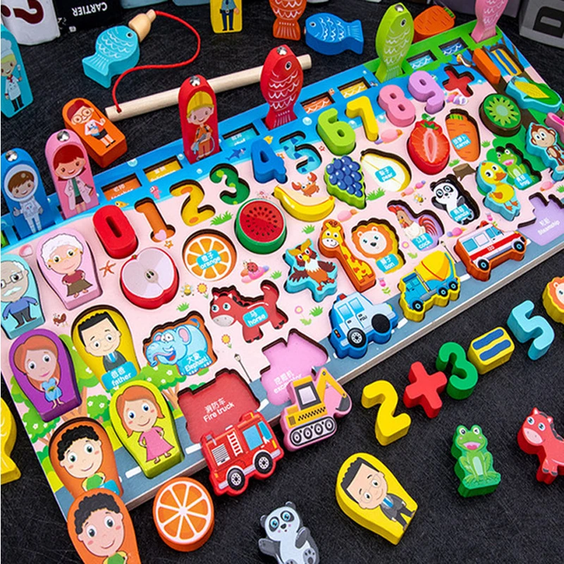 Wooden Montessori Preschool Educational Toys Children Busy Board Math Fishing Counting Geometric Figures Developing Board Toy
Wooden Montessori Preschool Educational Toys Children Busy Board Math Fishing Counting Geometric Figures Developing Board Toy
