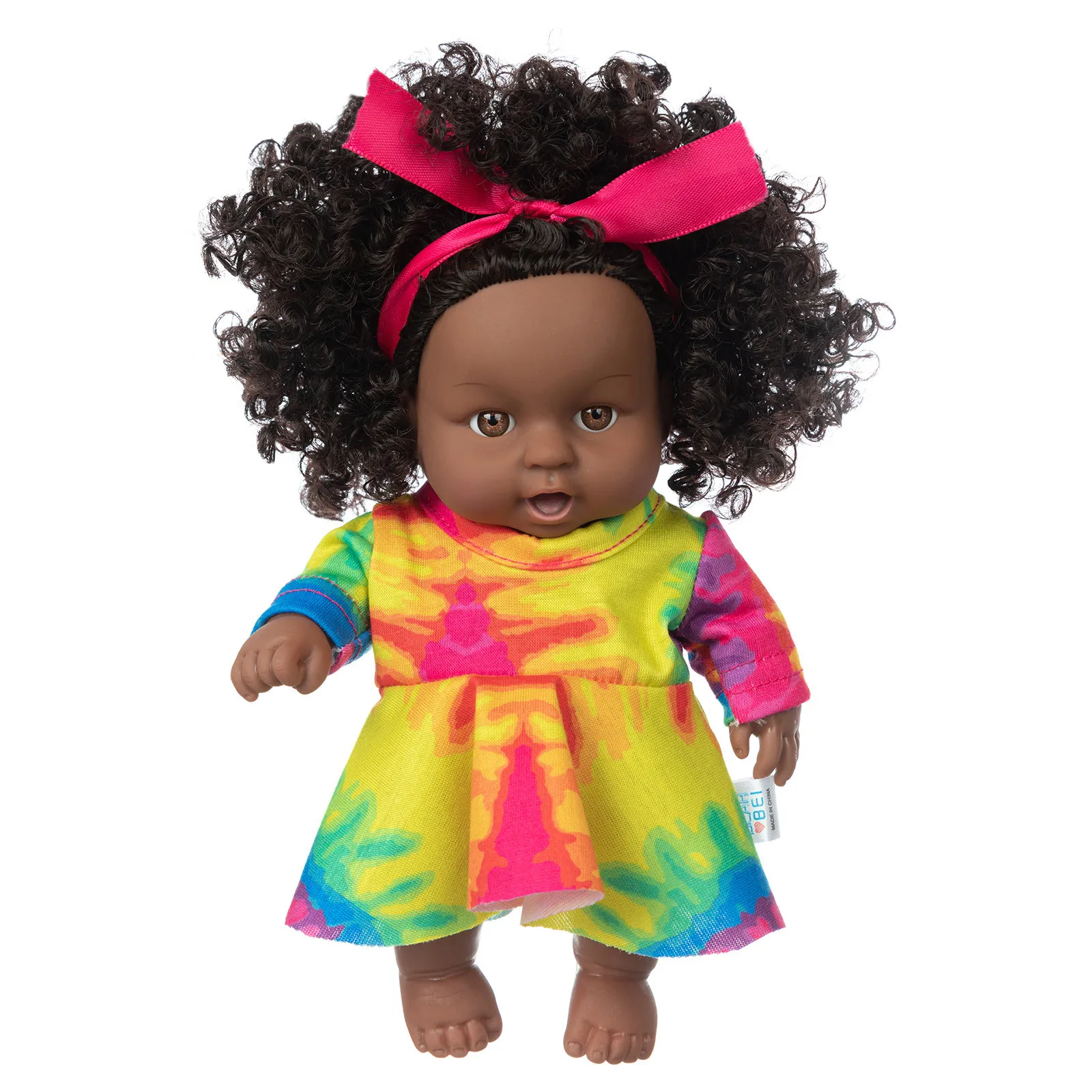 Dolls For Children Black African Baby Girls Cute Curly 8-Inch Vinyl Toys 2021 New zabawki dla dzieci Apr1 | Игрушки и хобби