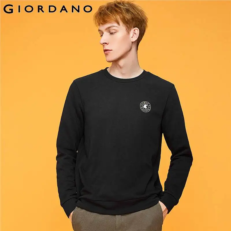 Giordano Men Sweatshirts Letter Embroidery Crewneck Sweatshirt Ribbed Cuffs Hem Slight Stretechy Sudadera Hombre 13029817
Giordano Men Sweatshirts Letter Embroidery Crewneck Sweatshirt Ribbed Cuffs Hem Slight Stretechy Sudadera Hombre 13029817