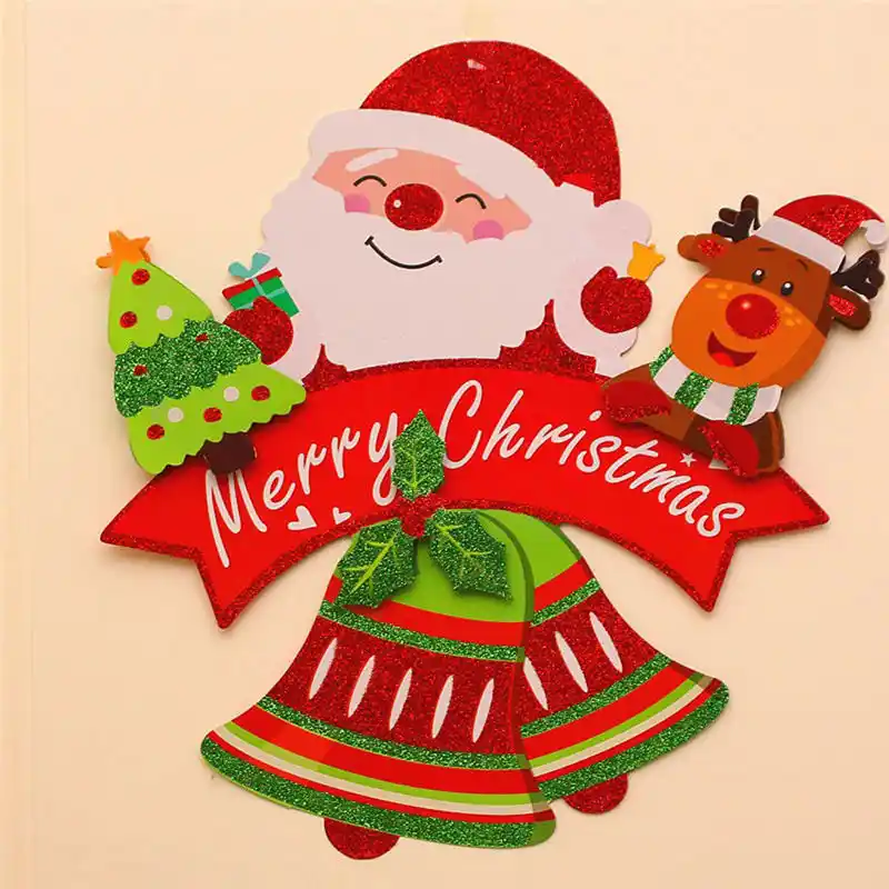xmas string hanging pendant christmas santa claus snowman tree