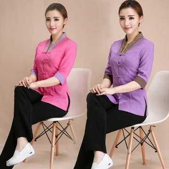 2020 massage chinese style spa workwear uniform cotton linen women men v neck beautician health club salon beauty parlor suit 
2020 massage chinese style spa workwear uniform cotton linen women men v neck beautician health club salon beauty parlor suit
