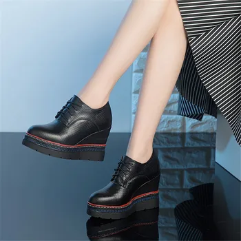 Karinluna New Lesiure Platform Genuine Leather Skin Lady High Heels Spring Lace Up Women Shoes Wedges Pumps Woman
Karinluna New Lesiure Platform Genuine Leather Skin Lady High Heels Spring Lace Up Women Shoes Wedges Pumps Woman