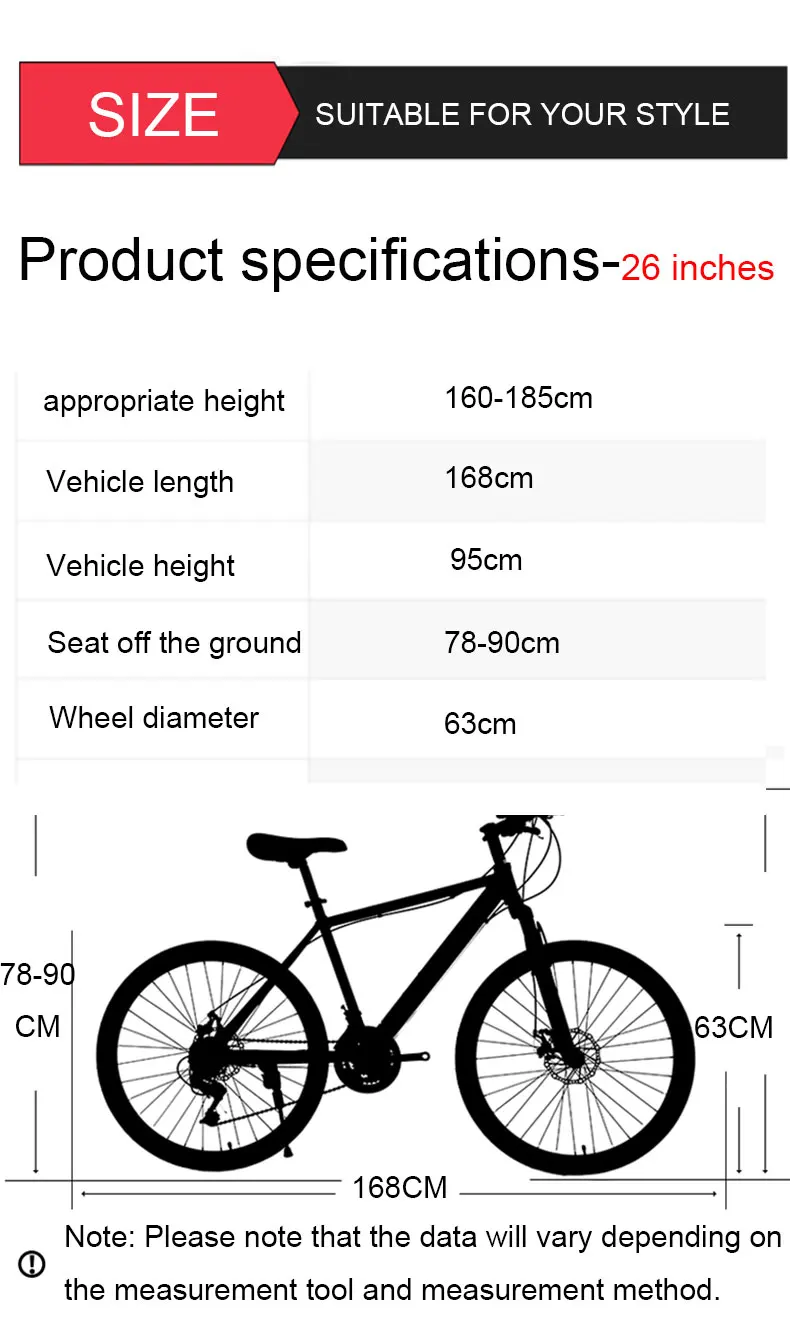 Sale Bicycle Mountain Bike Double Disc Brakes Adult Men and Women Variable Speed Off Road Shock Road Racing 7