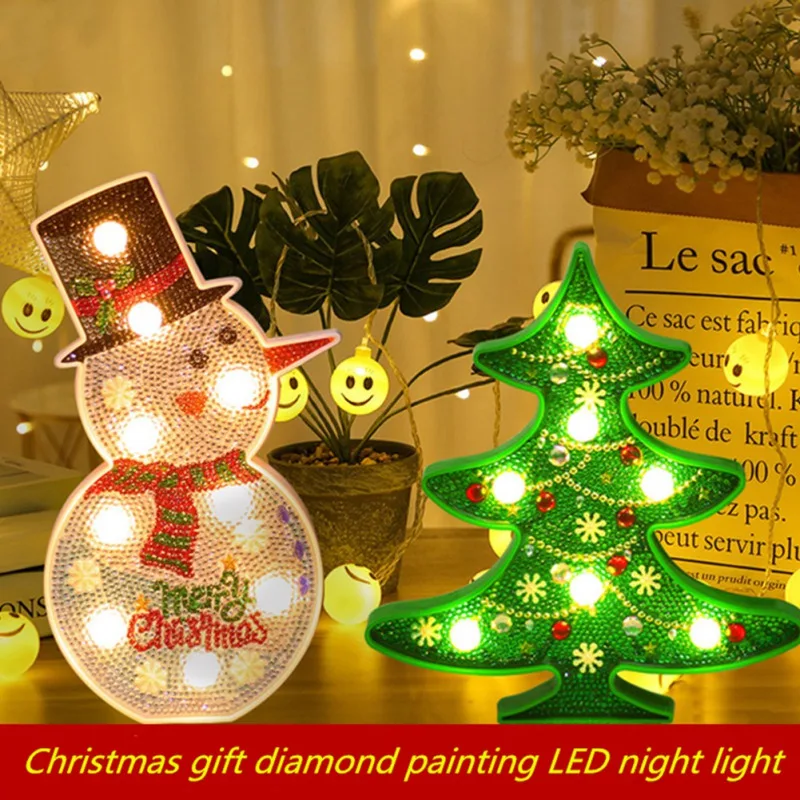 Christmas DIY LED Diamond Painting Lamp Snowman Christmas Tree Shape Diamond Painting Light Stitch Embroidery Wedding Decoration
Christmas DIY LED Diamond Painting Lamp Snowman Christmas Tree Shape Diamond Painting Light Stitch Embroidery Wedding Decoration