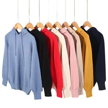 Knitted Hoodies Women Hoody Ladies Cashmere Solid Loose Casual Hoodie Oversize Autumn Winter Hooded Sweatshirt Women New
Knitted Hoodies Women Hoody Ladies Cashmere Solid Loose Casual Hoodie Oversize Autumn Winter Hooded Sweatshirt Women New