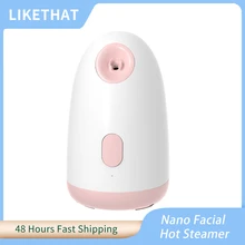 LIKETHAT Nano Ionic Facial Steamer Hot Spray Humidifier Face Fogger Deep Cleaning Moisturizing Mist Sprayer Face Steaming Device 
LIKETHAT Nano Ionic Facial Steamer Hot Spray Humidifier Face Fogger Deep Cleaning Moisturizing Mist Sprayer Face Steaming Device