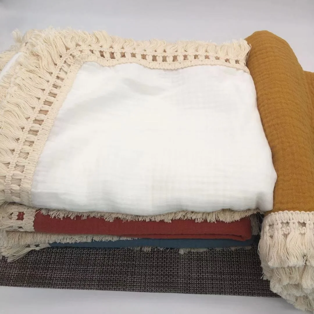 120x100cm Tassel Muslin Baby Blankets Newborn Diaper Swaddle Baby Towel Gauze Pompom Swaddle Blanket Baby
120x100cm Tassel Muslin Baby Blankets Newborn Diaper Swaddle Baby Towel Gauze Pompom Swaddle Blanket Baby