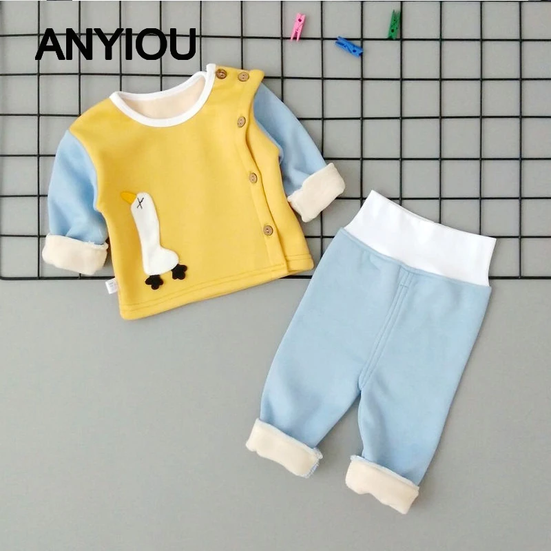 Children's Clothing Plus Velvet Suit Baby Home Service Autumn and Winter Models Belly Protection High Waist Pants babygirls Suit
Children's Clothing Plus Velvet Suit Baby Home Service Autumn and Winter Models Belly Protection High Waist Pants babygirls Suit