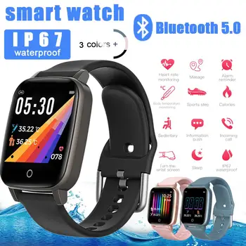 Smart Watch Temperature Monitor Bluetooth 5.0 Health Tracker 1.3" Heart Rate Thermometer Watch Sleep Monitor for Android iOS
Smart Watch Temperature Monitor Bluetooth 5.0 Health Tracker 1.3" Heart Rate Thermometer Watch Sleep Monitor for Android iOS