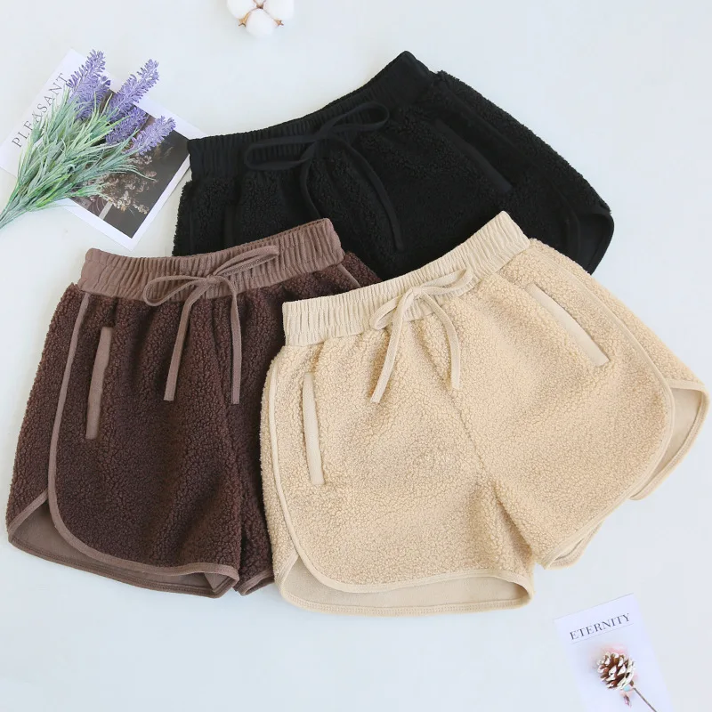 Drawstring Loose CASHMERE Casual High Waist Velvet Women Shorts Style Solid Fashion Summer Autumn Female 2020
Drawstring Loose CASHMERE Casual High Waist Velvet Women Shorts Style Solid Fashion Summer Autumn Female 2020